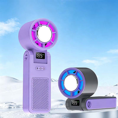Foldable Handheld Cooling Fan with LED Display