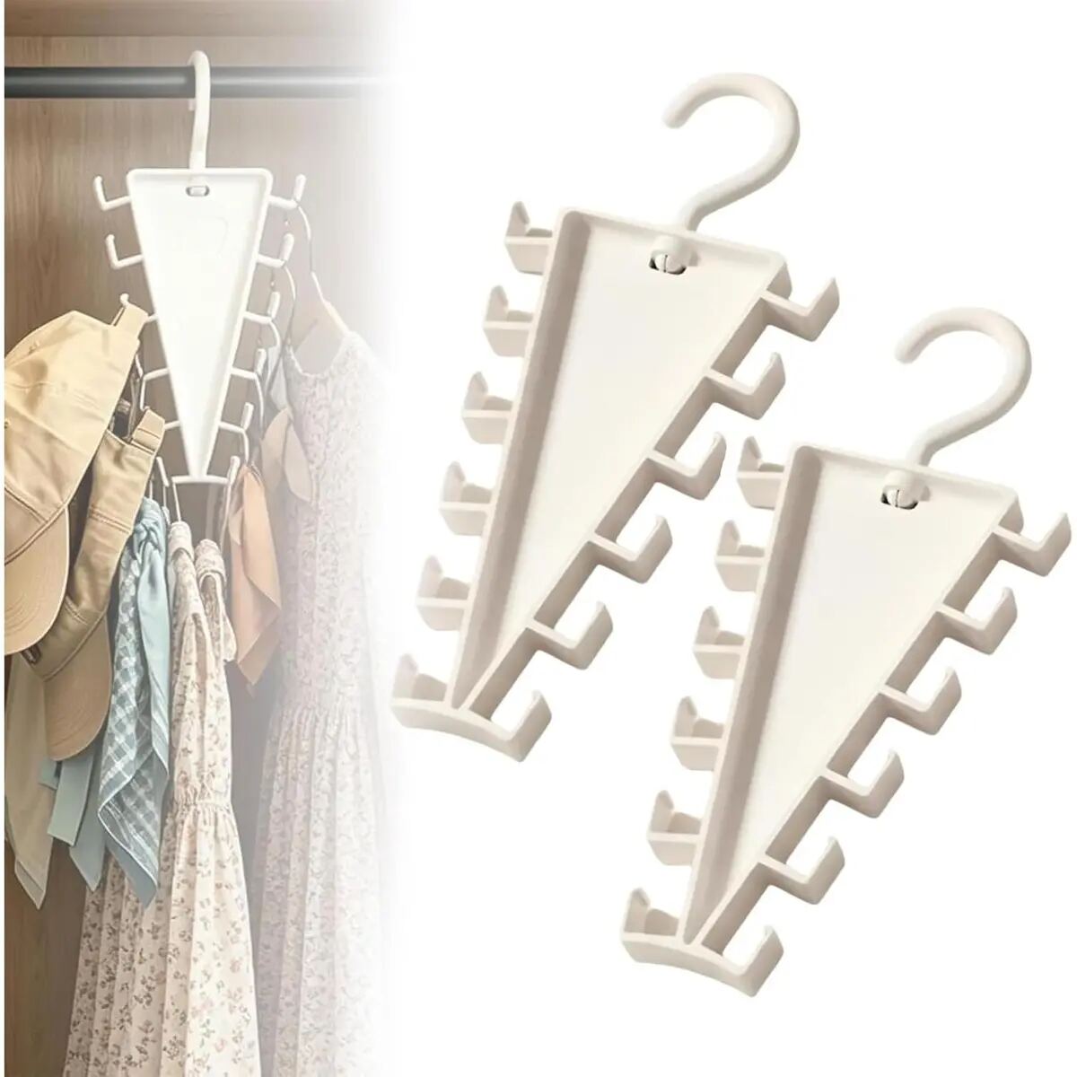 360° Rotating V-Shaped Closet Organizer