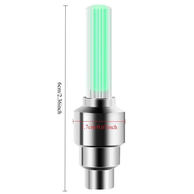 Bicycle valve cap light，multi-color warning atmosphere light