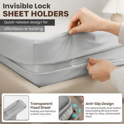 Heavy Duty Bed Sheet Clips & Invisible Mattress Corner Fasteners