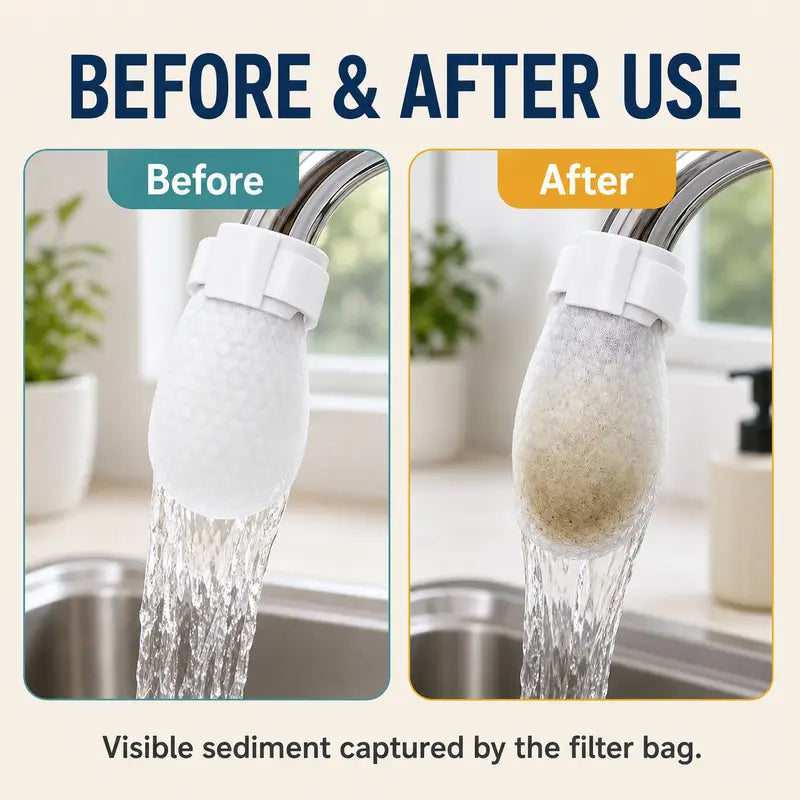 Cotton Faucet Filter Bags – Ultra-Fine Mesh Absorption For Pure Rust-Free & Zero-Splash Water