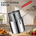 Single-Serve Stainless Steel Mini Deep Fryer Set