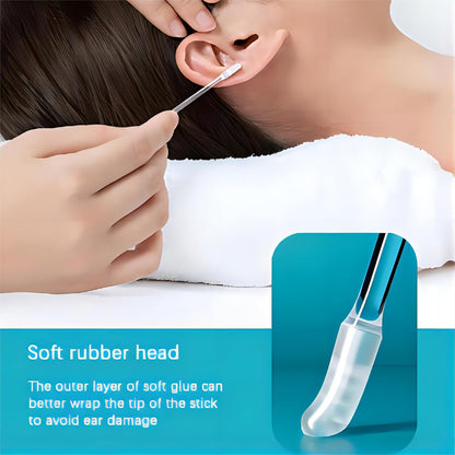24 PCS Sticky Ear Wax Removal Kit, Reusable Adhesive Ear Cleaner with Dust Cover