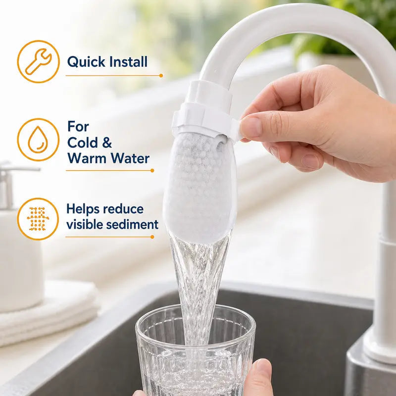Cotton Faucet Filter Bags – Ultra-Fine Mesh Absorption For Pure Rust-Free & Zero-Splash Water