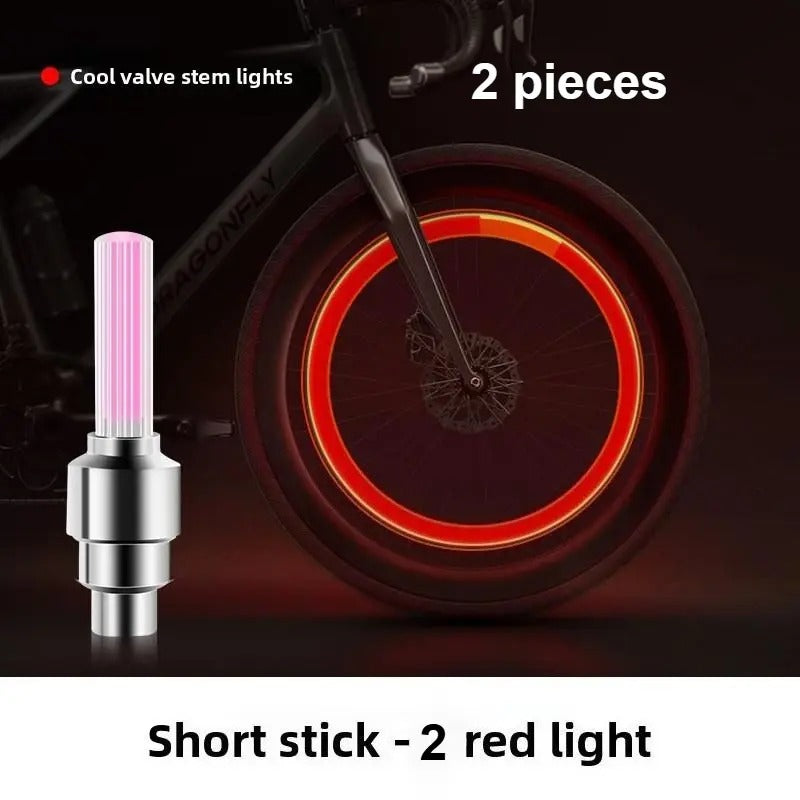 Bicycle valve cap light，multi-color warning atmosphere light