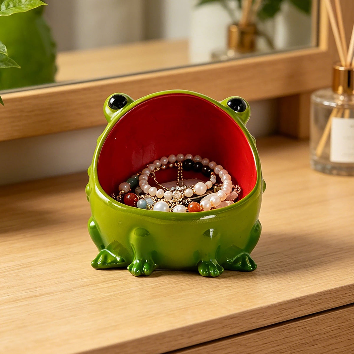 Big-mouthed Frog -Storage Canister for Kitchen, Home, Table Decoration and Ornament