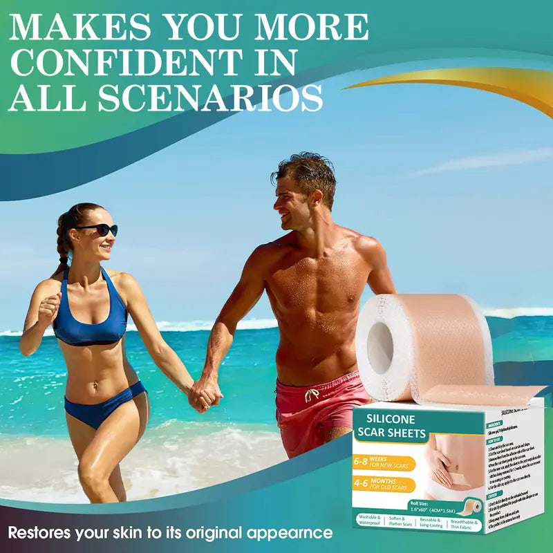 Silicone Scar Sheets & Tape - Treatment for Surgical（Buy 1 Get 1 Free）