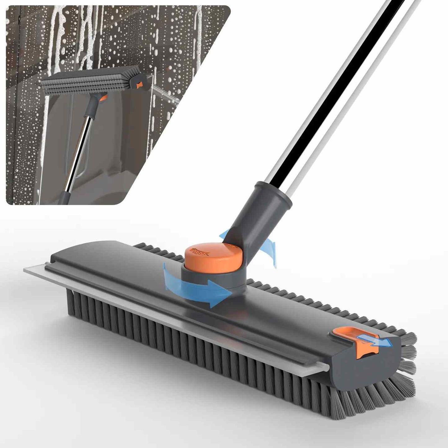 🎉3-in-1 Floor Scrub Brush with Long Handle