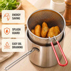 Single-Serve Stainless Steel Mini Deep Fryer Set