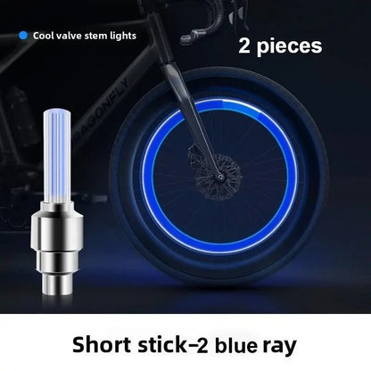 Bicycle valve cap light，multi-color warning atmosphere light