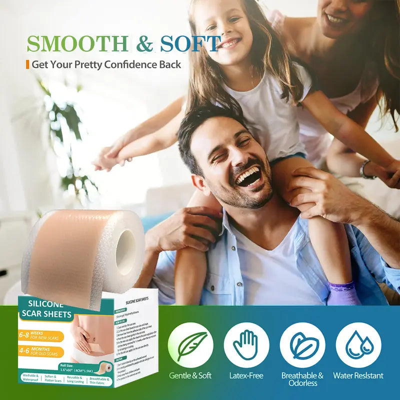 Silicone Scar Sheets & Tape - Treatment for Surgical（Buy 1 Get 1 Free）