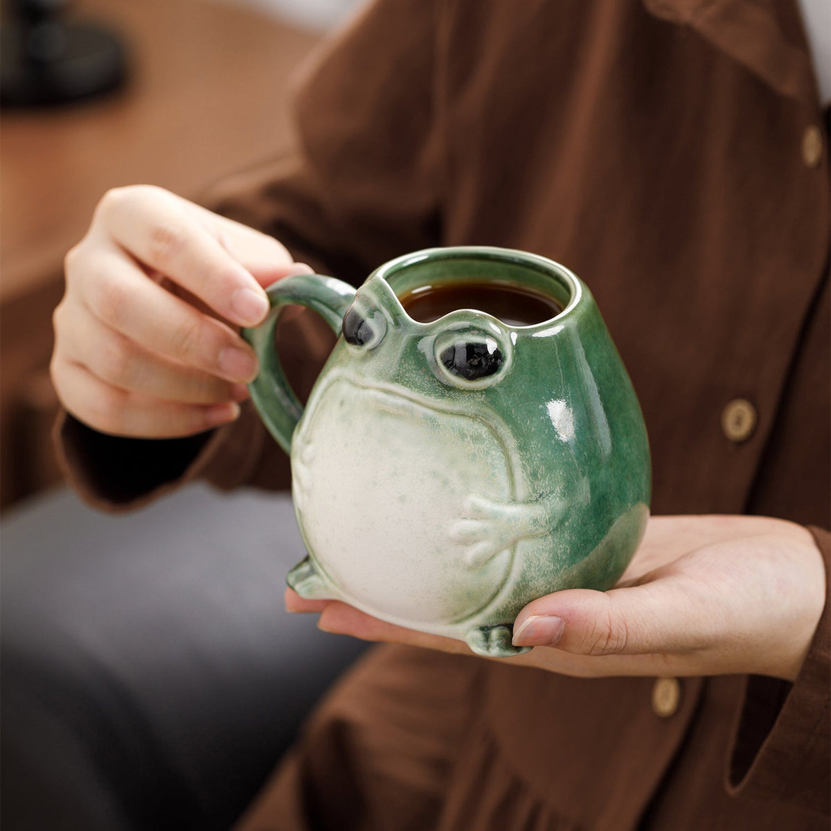 Big-mouthed Frog -Storage Canister for Kitchen, Home, Table Decoration and Ornament