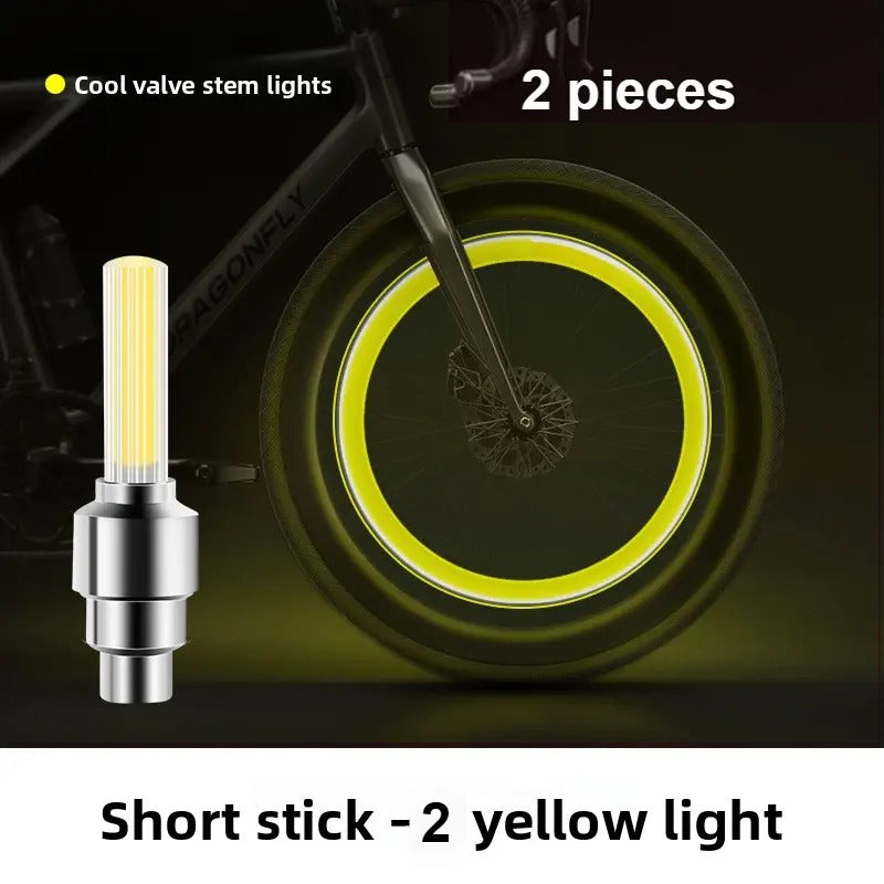 Bicycle valve cap light，multi-color warning atmosphere light