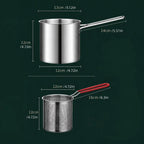 Single-Serve Stainless Steel Mini Deep Fryer Set