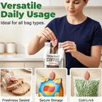 Magnetic Food-Grade Plant Sealing Clips, Reusable Moisture-Proof Kitchen Bag Sealer Clips, Household Storage Clips for Snacks, Tea, Seasoning and Cat Food