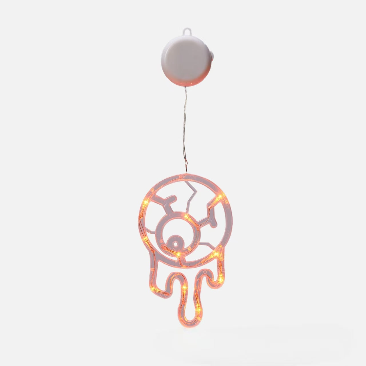 Halloween LED Hanging Window Lights, Halloween-Themed Decorative Lights with Suction Cups, Battery Operated Indoor Ornaments for Home & Party Decor