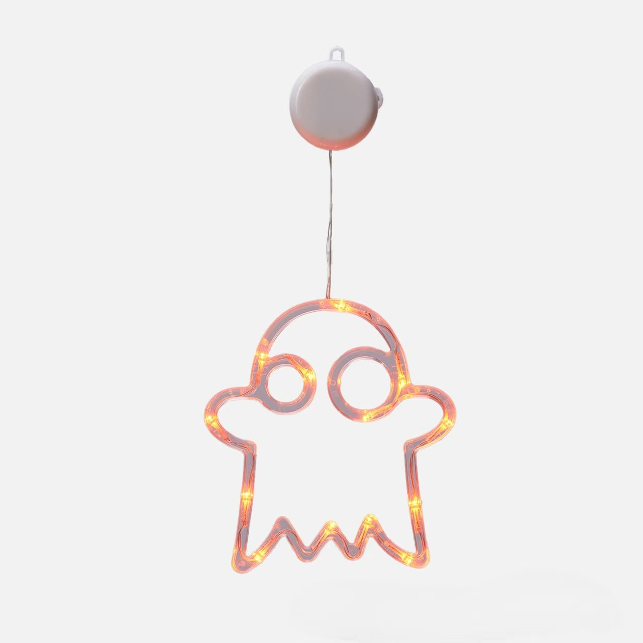 Halloween LED Hanging Window Lights, Halloween-Themed Decorative Lights with Suction Cups, Battery Operated Indoor Ornaments for Home & Party Decor
