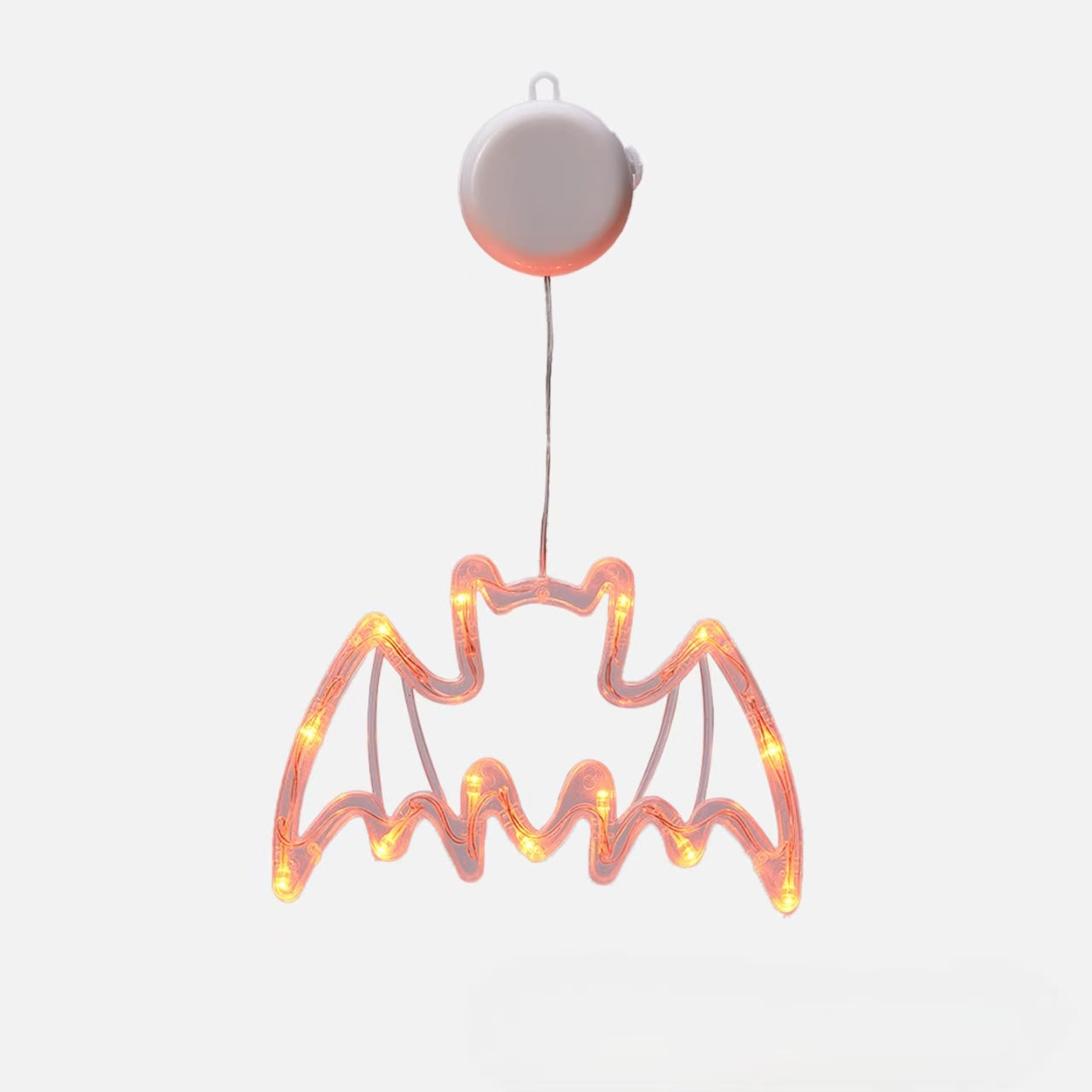 Halloween LED Hanging Window Lights, Halloween-Themed Decorative Lights with Suction Cups, Battery Operated Indoor Ornaments for Home & Party Decor