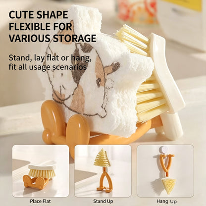 Foldable Triangular Gap Cleaning Brush Compact Flexible Corner Scrubber for Baseboards Appliances Window Tracks Hard-to-Reach Spaces Home Office