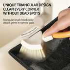 Foldable Triangular Gap Cleaning Brush Compact Flexible Corner Scrubber for Baseboards Appliances Window Tracks Hard-to-Reach Spaces Home Office