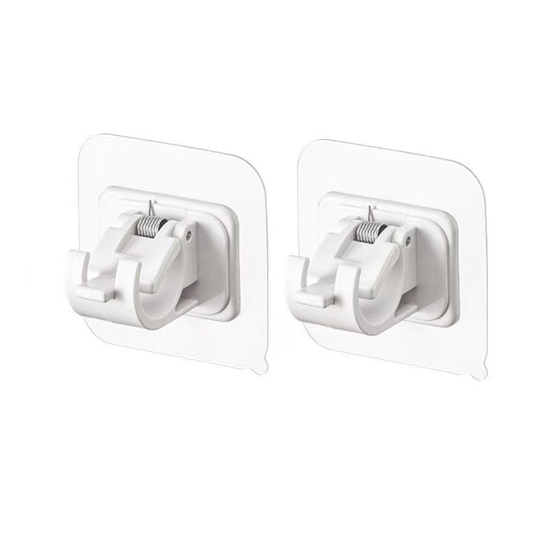 No-Drill Curtain Rod Brackets - Clear Adhesive Design For Easy Hanging