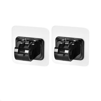 No-Drill Curtain Rod Brackets - Clear Adhesive Design For Easy Hanging