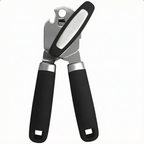 Grip Upgraded Model Stainless Steel Manual Can Opener, Black