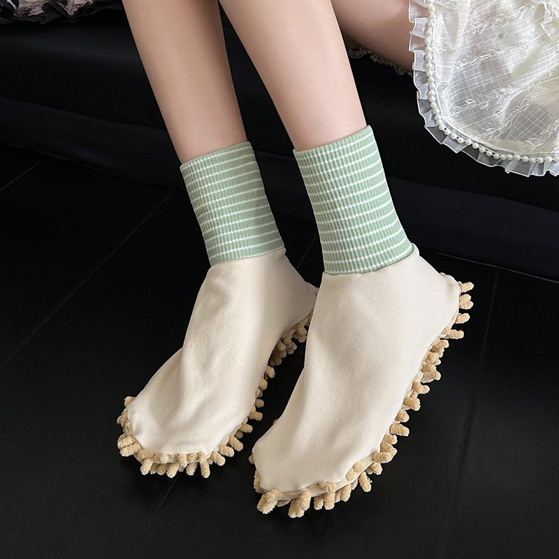Lazy person's floor cleaning and mopping socks, home cleaning absorbent floor socks, 2026 new floor mopping device mop socks