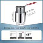 Single-Serve Stainless Steel Mini Deep Fryer Set