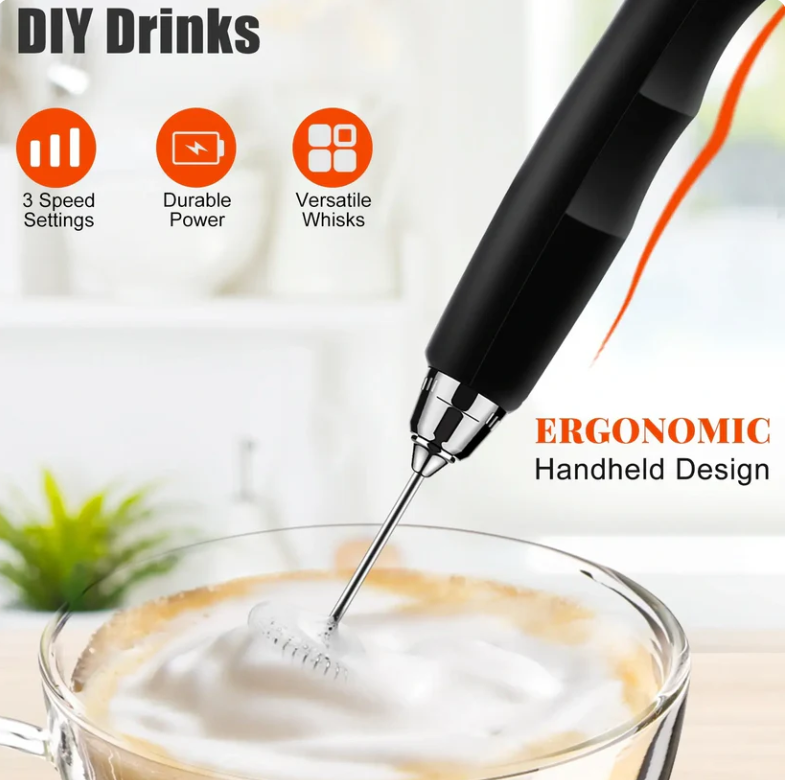 Rechargeable Milk Frother,CoffeeMixer,Frother Wand Drink Mixer