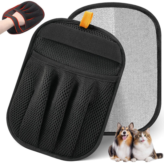 Pet Hair Removal Glove for Cats & Dogs, Upgraded Five-Finger Electrostatic Pet Hair Glove, Reusable Magic Brush Pet Hair Remover Tool for Laundry, Couch, Carpet, Car Seat