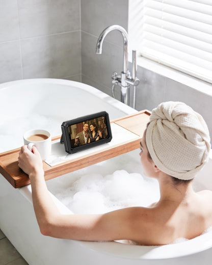 Shower Phone Holder Waterproof -Rotatable Adjustable Phone Case for Shower - Bathroom Accessories Wall Mount Phone Holder for iPhone 17/16 Pro Max, S25 Ultra,4-7" Cellphones | Anti-Fog IPX6 Waterproof Phone Holder for Bathroom, Bathtub, Shower and Kitchen