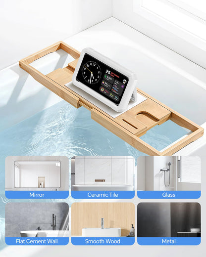 Shower Phone Holder Waterproof -Rotatable Adjustable Phone Case for Shower - Bathroom Accessories Wall Mount Phone Holder for iPhone 17/16 Pro Max, S25 Ultra,4-7" Cellphones | Anti-Fog IPX6 Waterproof Phone Holder for Bathroom, Bathtub, Shower and Kitchen