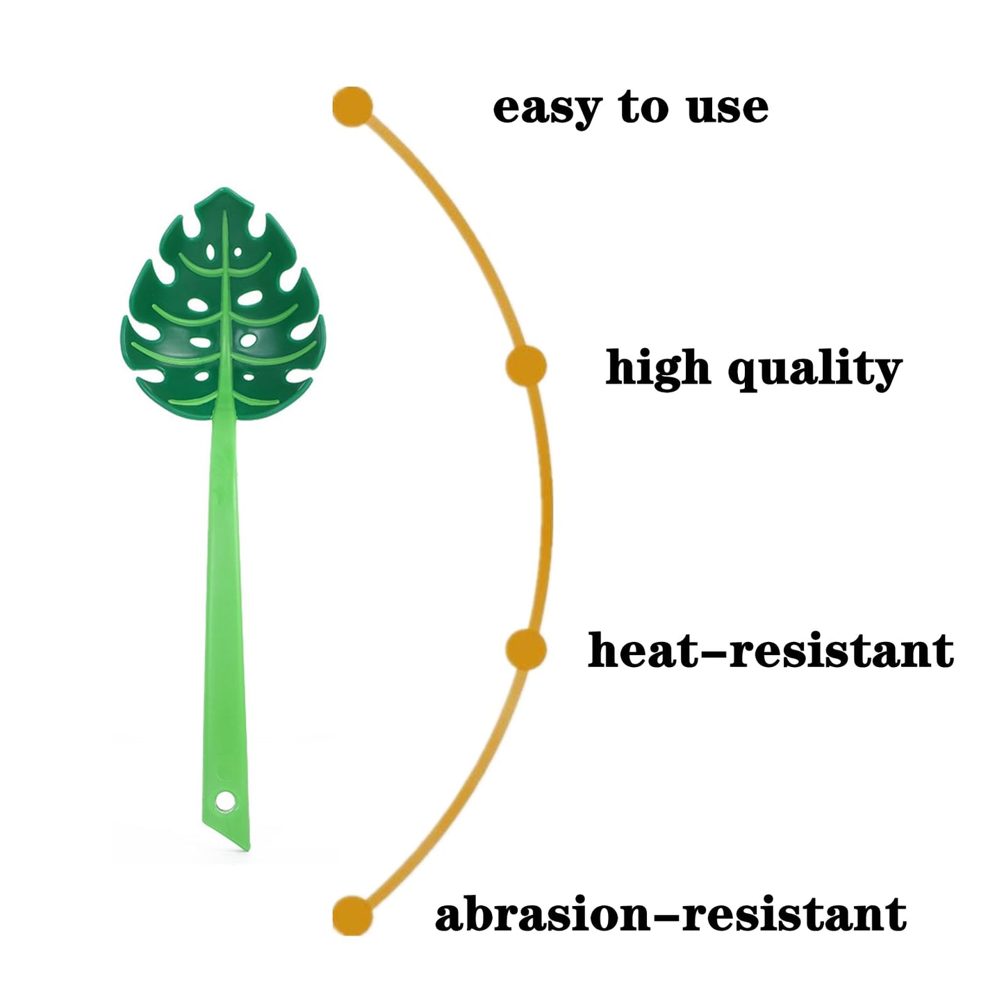 Jungle Unique Green Leaf Noodle Leaky Turtle Back Leaf Cooking Spoon for Kitchen Tools