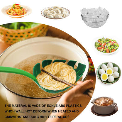 Jungle Unique Green Leaf Noodle Leaky Turtle Back Leaf Cooking Spoon for Kitchen Tools