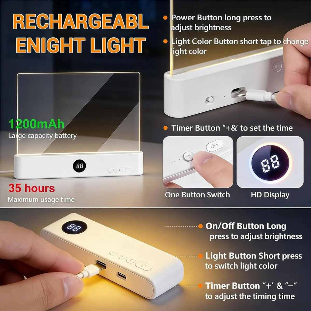 Ultra-Thin Rechargeable LED Flat Reading Light
