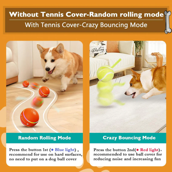 Smart Active Rolling & Bouncing BallToy for Dogs |Interactive Dog ToysDog Ball