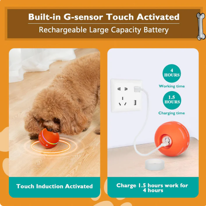 Smart Active Rolling & Bouncing BallToy for Dogs |Interactive Dog ToysDog Ball