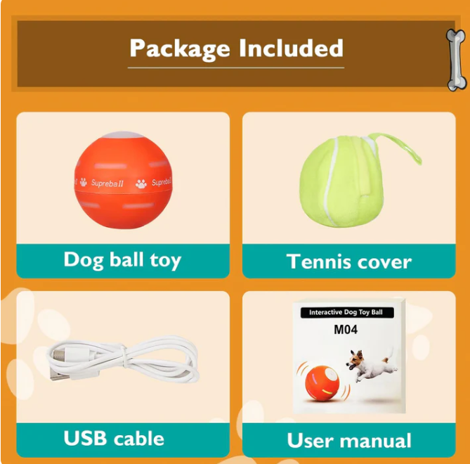 Smart Active Rolling & Bouncing BallToy for Dogs |Interactive Dog ToysDog Ball