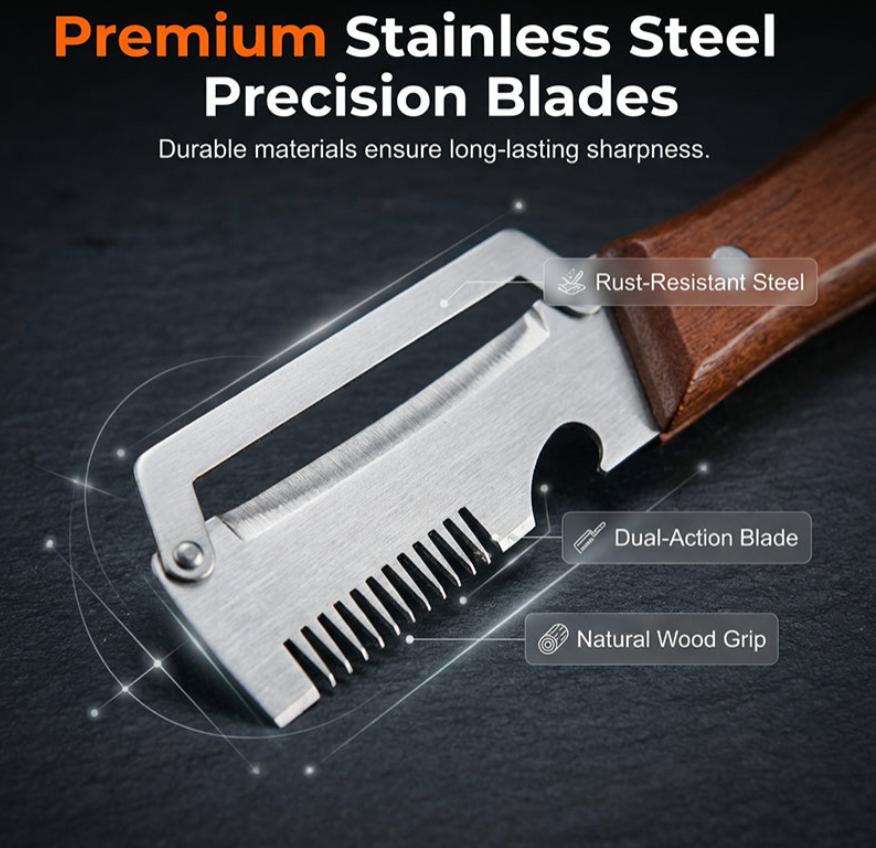🎁3-in-1 Scallion Shredder & Peeler Kitchen Tool