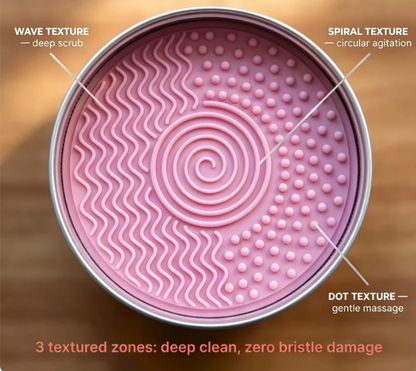 Makeup Brush Cleaner - Heart-Shaped Deep Cleaning Soap With Silicone Scrubber For Fresh Brushes